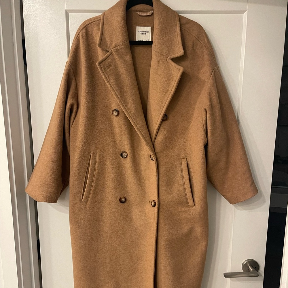 Abercrombie & Fitch Wool Blend Camel Coat